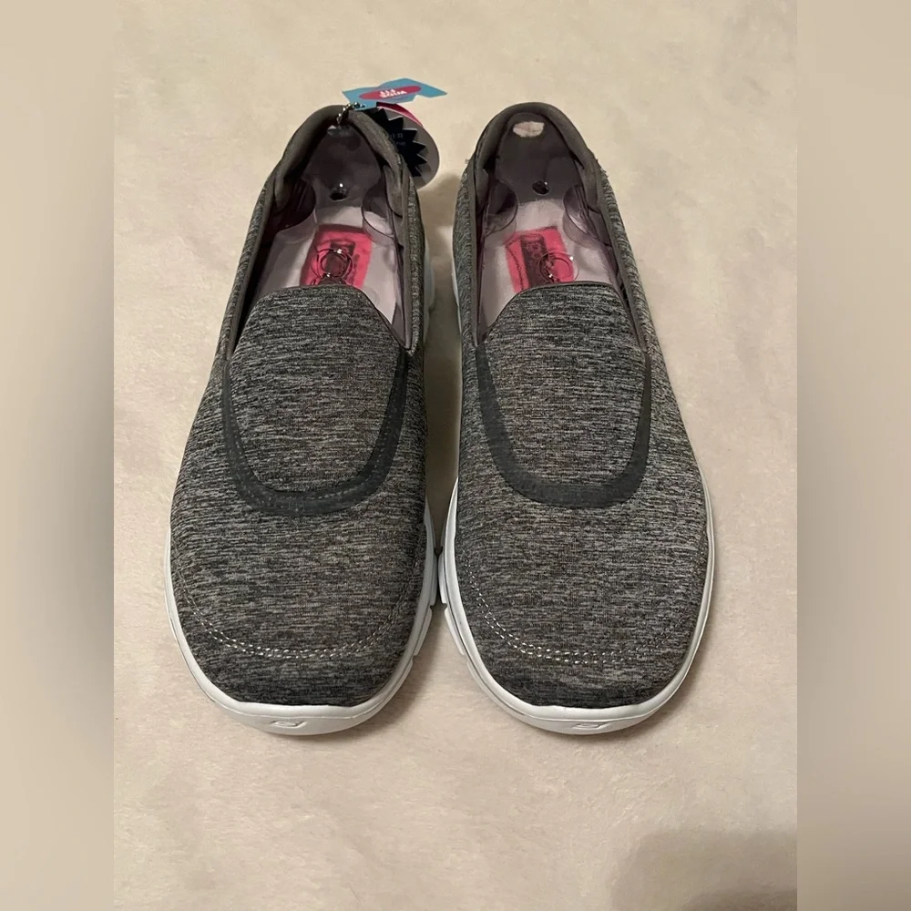 Skechers Women's Gray Slip-On Knit Sneakers